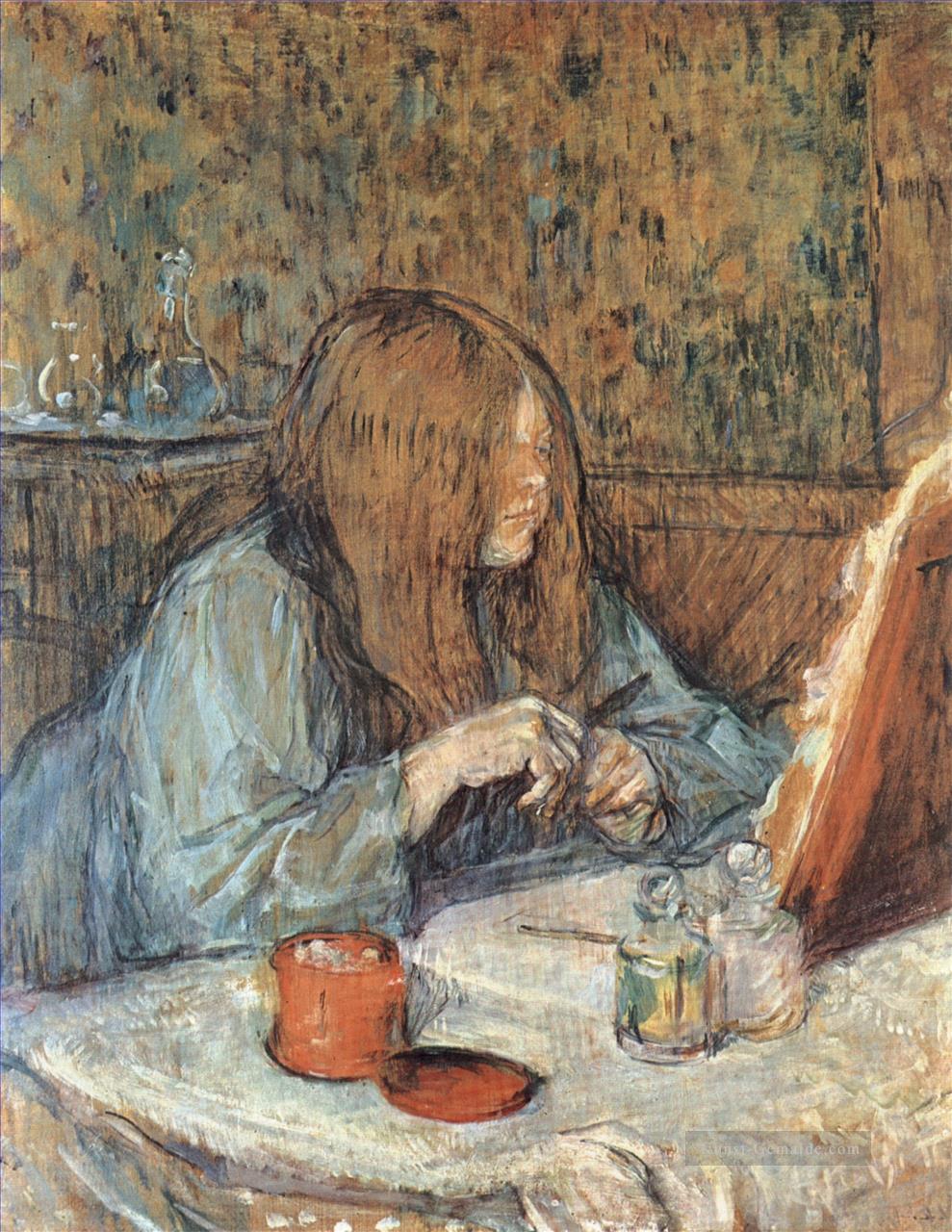 madame poupoule an ihrem Schminktisch 1898 Toulouse Lautrec Henri de Ölgemälde